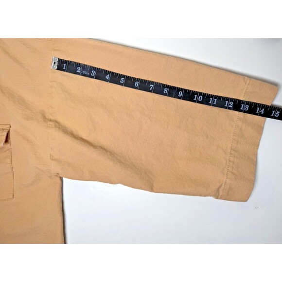 Eileen Fisher Womens Medium Utility Jacket Beige Tan Kimono Sleeve Minimalist - Picture 10 of 12